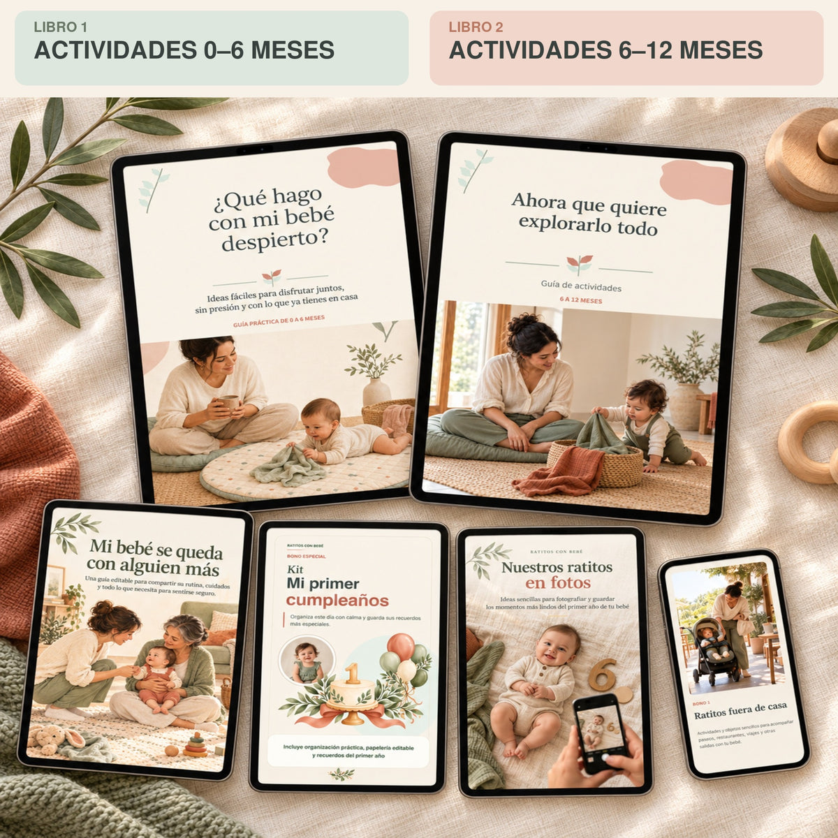 Pack Primer Año | Actividades para bebés de 0 a 12 meses + 4 bonos